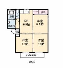 シャーメゾン鴨庄A棟 202