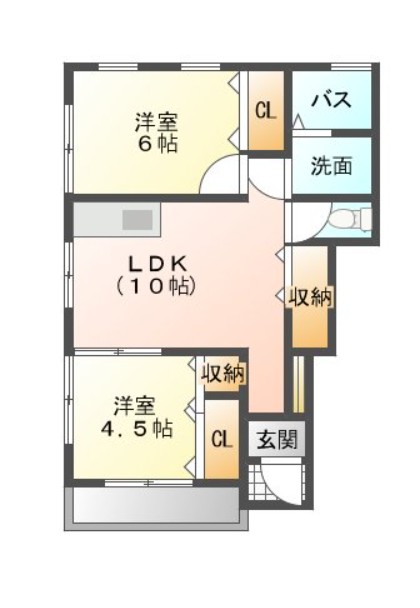 ハイプロスパサクライ東 202の間取図